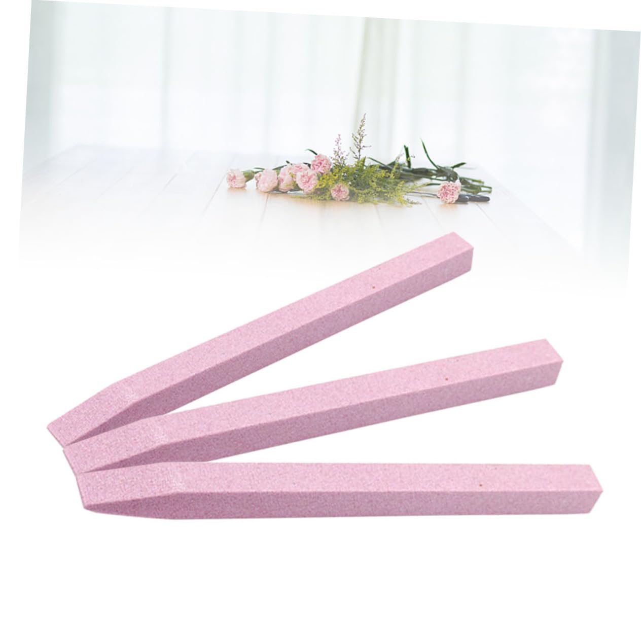 3pcs Pink Quartz Cuticle Pushers Nail Art Polish Pens Professional Dead Skin Remover Manicure Tools Washable Reusable for Personal and Salon Use