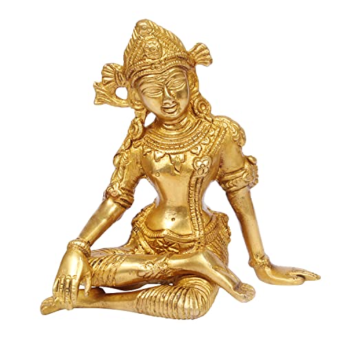 ARTVARKO Brass Lord Indra Dev Statue Hindu Deity Inder Dev Idol F...