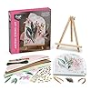 Craft Crush DIY String Art Craft Kit - Floral Interior Design DIY Activity for Teens & Adults - Complete String Art Kit with Embroidery Thread, Foam Canvas, Metal Pins, Wooden Easel - Ages 13+ #1
