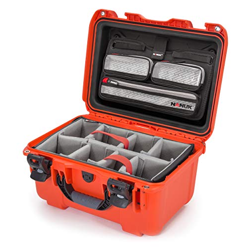 Image of NANUK 918 Pro Photo Kit Case, Waterproof Hard Case, Carry-On | 16.9 inch x 12.9 inch x 9 inch, Protects Cameras, Lenses, Drones & Sensitive Equipments During Travel, Padded Dividers, Lockable, Orange