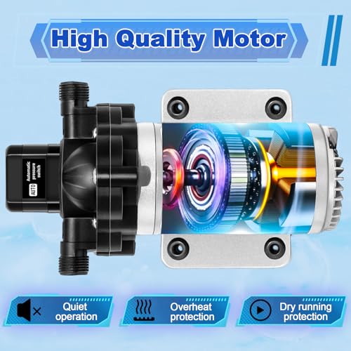 Image of 2088-594-154 Industrial Diaphragm Water Pump,115V 45PSI /3.1Bar 3.3GPM /11.4LPM 198GPH Industrial Pump,1 /2in Portable Electric Utility Industrial Pump for Beverage and Water Applications