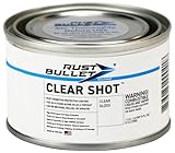 RUST BULLET Clear Shot - Clear Gloss - 1/4 Pint - Clear Coat for Automotive, Wood, & Metal Projects, UV Resistant Coating Won't Crack, Chip, Peel or Yellow