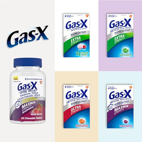 Gas-X 60000000132805 Total Relief Chewable Tablets With Maximum Strength Gas Relief Simethicone 250 Mg And Heartburn Relief Calcium Carbonate 750 Mg thumb #8