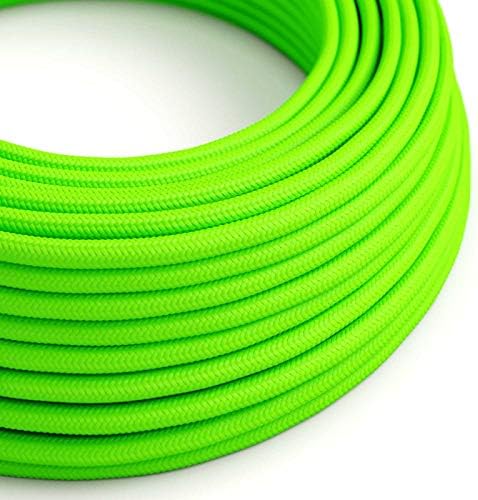 CA Creative Cables Neon Green Covered Round Electric Cable - RF06-150ft, 3 x 18 AWG