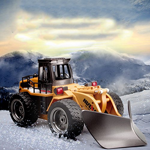 Fisca Rc Truck Remote Control Snow Plow 6 Channel 2.4G Alloy Snow Sweeper Vehicle 4Wd Tractor Toy With Lights For Kids #TOP6