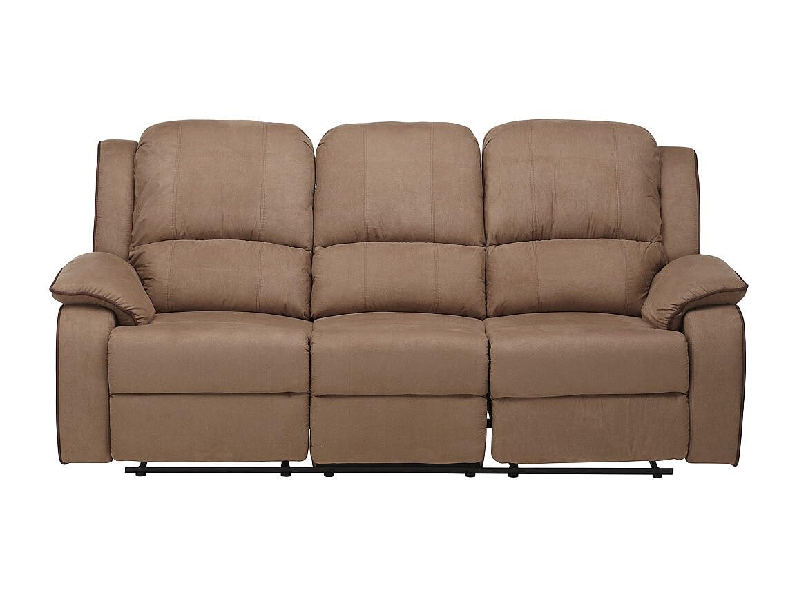 Vente-unique - Canapés 3 Places et 2 Places Relax en Microfibre Hernani - Taupe