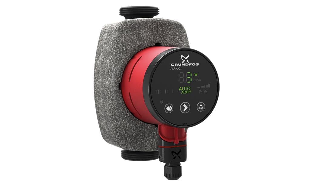 Grundfos 97914905 Hocheffizienzpumpe Alpha2 25-60 PN 10 G 1 1/2 Zoll, 1 x 230 V, 180 mm