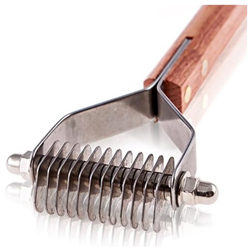 Paws Pamper Undercoat Rake for Small to Medium Dogs or Cats - 12 Blade Dematting Comb