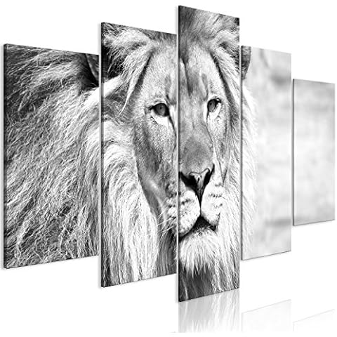 murando Cuadro en Lienzo León 150x75 cm Impresión de 5 Piezas Cover