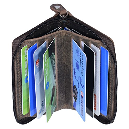 Hide & Sleek Hunter Leather Card Holder in Dark Brown Hide & Sleek Hunter Leather Card Holder in Dark Brown