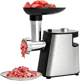Moedor de Carne Elétrico Aço Inox 127v ou 220v Faz Linguiça e Kibe (110, Volts)