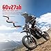 VALTINSU Electric Dirt Bike Adults Teens EM5 PRO 4800W 226NM 50MPH,Dual Hydraulic Suspension System Mountain Electric Motorcycle Dirt Bike for Adults（Black/15+）