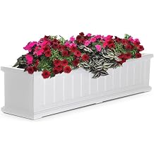 Mayne Cape Cod 4ft Weatherproof Coastal Plastic Window Box in White