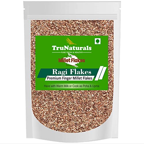 TruNaturals Ragi flakes for breakfast 900g | Finger Millet flakes for breakfast | Ragi Flakes Organic | Ragi flakes sugar free for weight loss | Millet flakes organic unpolished | Ragi flakes poha