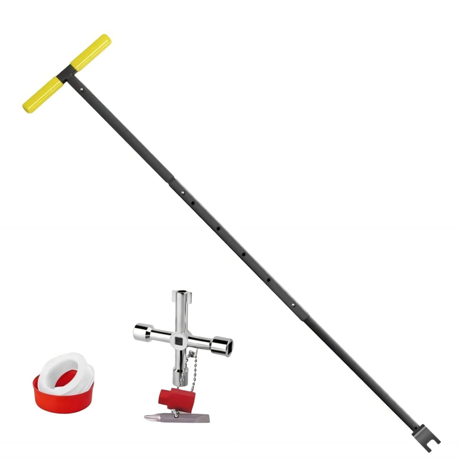 4 in 1 Stainless Steel Water Meter Wrench for Electricity and Elevator Access Utility Shutoff
