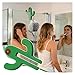 Cactus Towel Hanger Organizer,Drill-Free Wall/Over-Door Storage Tool for Bathroom, Kitchen & Household Use(Green(for 6mm),3pcs)