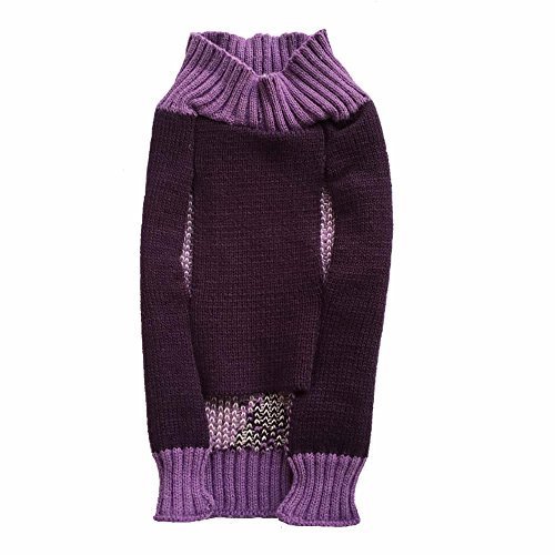 Argyle Knit Pet Sweaters Clothes For Small Dogs, Classic Purple Medium M Size #TOP1