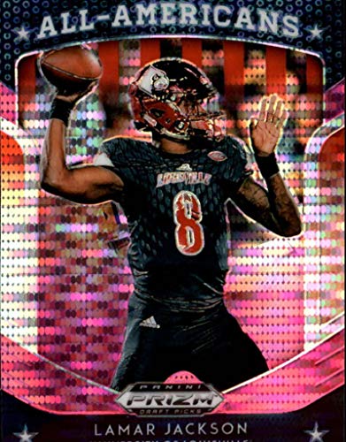 2019 Prizm Draft Picks Football Pink Pulsar Prizm #59 Lamar Jackson Louisville Cardinals Official Panini NFL Collegiate Card