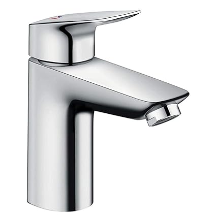 hansgrohe Logis Basin Mixer Tap 100 with pop-up Waste, Chrome, 71100000
