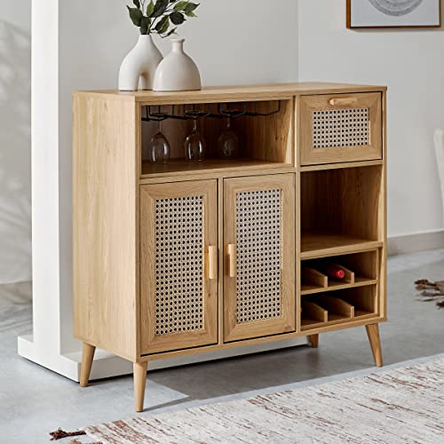 هوم بوكس بار راتان كوريو من نورديك 35.6 × 95.7 × 99.2 سم، بني