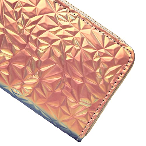 Image of KUKOO Glitter Wallet for Women Shiny Long Phone Clutch Purse Ladies Card Holder