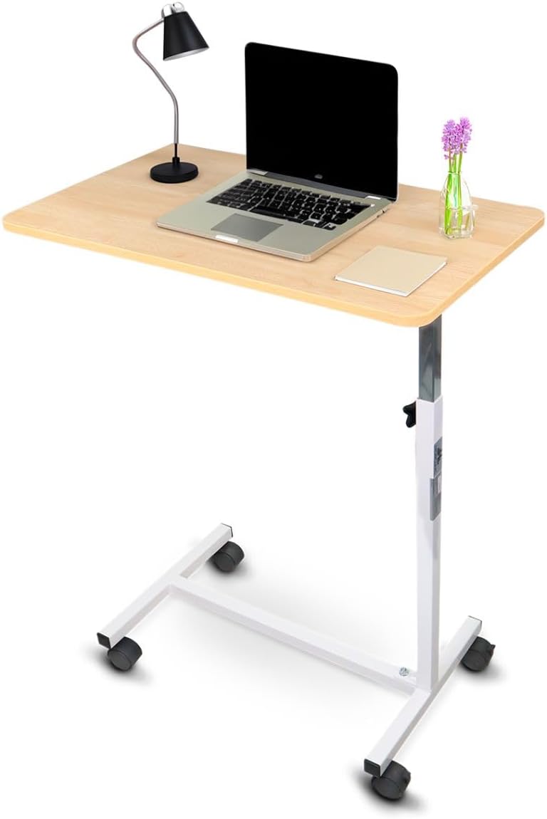 MobiclinicOverbed Table, Adjustable Height, Meseta, Portable with Wheels, Spacious Surface, Durable and Lightweight