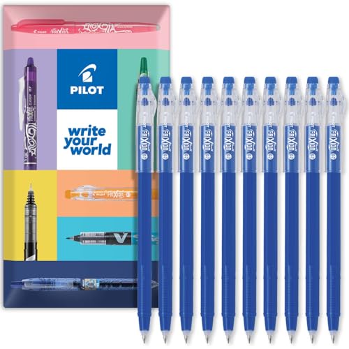 Pilot FriXion Ball Stick 07 Bolígrafo de Tinta Gel Azul x10