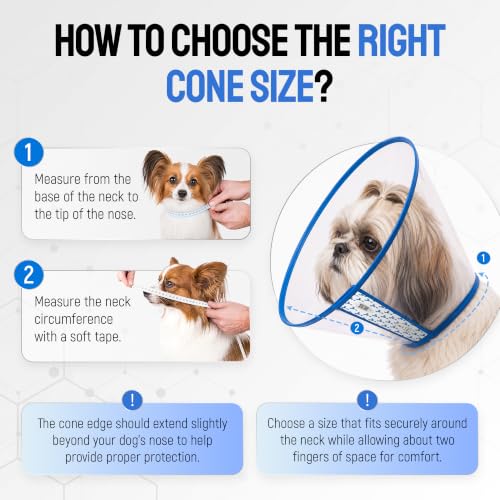 Image of SILVER GRADE Dog Cone Collar for Puppies & Toy Breeds, Size M, 12.2-14.2 in