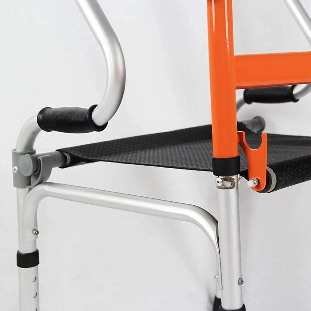 Andadores para personas mayores Andadores para personas mayores con asiento sin ruedas, ligeros, plegables y asistidos para viajes Adultos Altura ajustable para personas mayores - Andador con ruedas