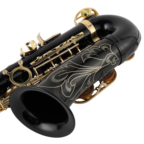 ktaxon alto saxophone drop e brass sax full kit for student beginners with carving mouthpiece carrying case gloves cleaning cloth bar detachable strap shoulder strap reed