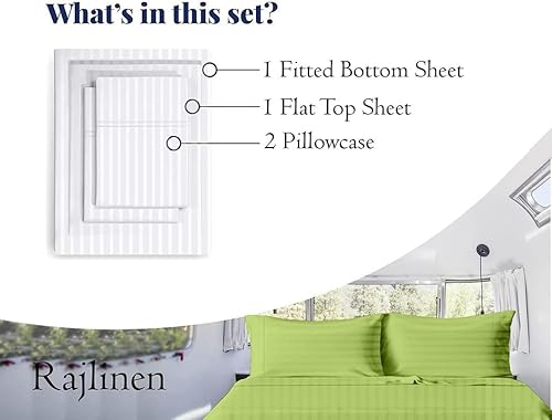 Miniatura 2 de Juego de sábanas olímpicas tamaño Queen, juego de sábanas de 4 piezas, juego de sábanas de algodón para adaptarse a colchones de hasta 15 pulgadas