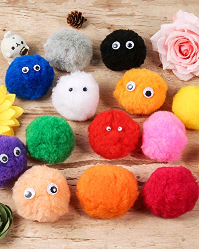 Pompons moelleux multicolores de 6 cm lavables pour customisation - 5