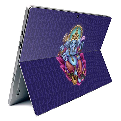 Image of MightySkins Carbon Fiber Skin for Microsoft Surface Pro 7 - Ganesha Elephant | Textured Carbon Fiber Finish | Easy to Apply, Remove, and Change Styles | Made in The USA