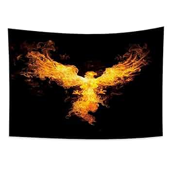 絵画+タペストリー Phoenix Amazon｜ファンタジー フェニックス タペストリー 壁掛け 黄金の