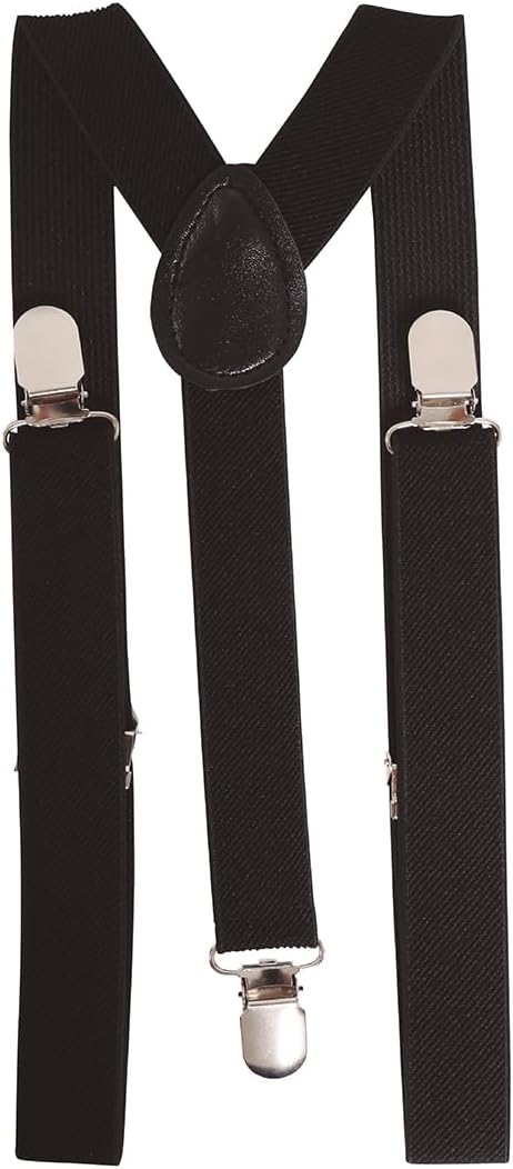 Schwarze Hosenträger 2,4 cm breit