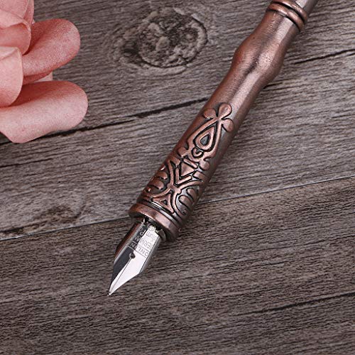 BASSK - Penna stilografica con piume anticate, per...