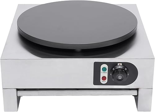 Miniatura 5 de Máquina eléctrica para hacer crepes de 3KW, 16 pulgadas, para hacer crepes comercial, temperatura ajustable 122.0-572.0 F (122-572) 110V con