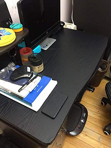 Thick Black Wood Grain Adhesive Furniture Stickers Pvc Wallpaper Cabinets Wardrobe Shelf Liners Paper,15In X 79In #TOP4