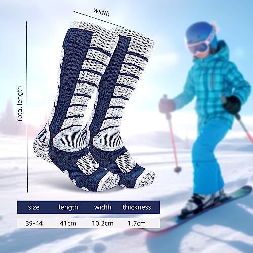 ZEPOHCK Ski Socks, [2 Pairs] Thermal Knee-high Warm Socks for Men & Women, Hunting, Outdoor Sports3