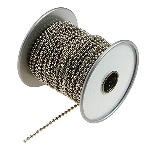 Lucky Line Nickel-Plated No. 10 Ball Chain Spool, 100 Feet (32500)