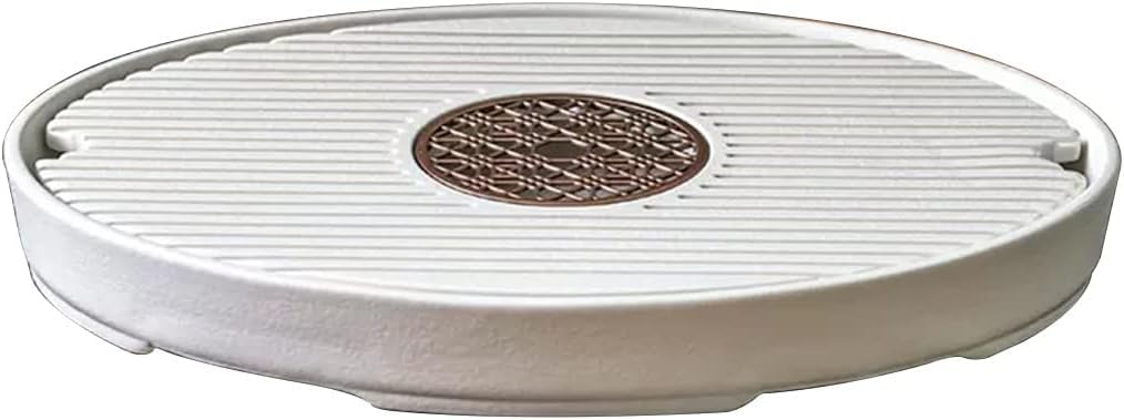 Plateau rond en céramique thé Kungfu avec boîte de rangement table