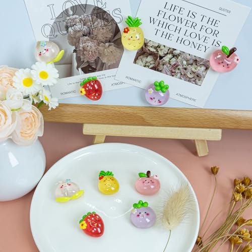 Set 10 Imánes de Fruta Decorativos 3D Brillan en Oscuro miniatura 3