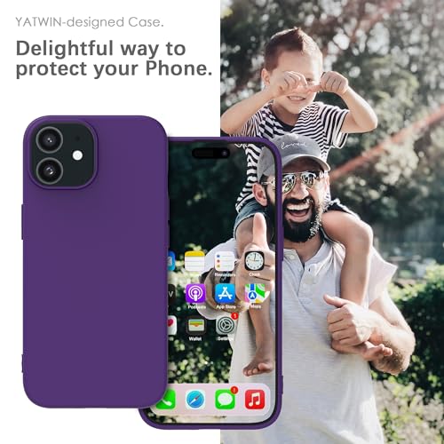 YATWIN Silicone Case for iPhone 12 Mini - Purple - Image 3