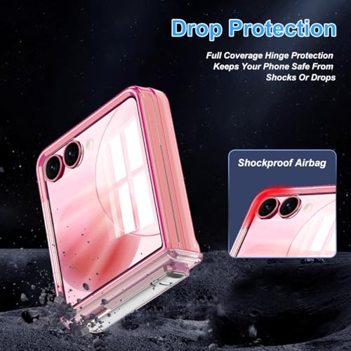 Hekodonk for Galaxy Z Flip 7 Case,[Compatible with MagSafe][Glow in The Dark][Front Screen Protector][Stand][Hinge Protection],Slim Fit for Women Girls for Samsung Galaxy Z Flip 7,Butterfly by Hekodonk - Image 5
