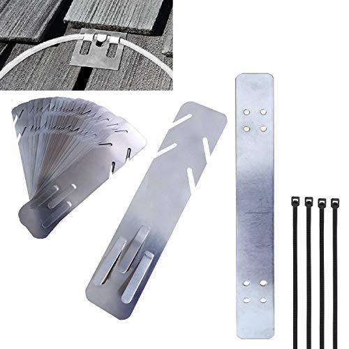 H&G lifestyles Roof De-Icing Heating Cable Spacer and Clips Kit for Installing Heat Tape, Prevents Ice Dam Damage to Roof and Gutters-Without Nails, Screws or adhesives (Pack of 26)