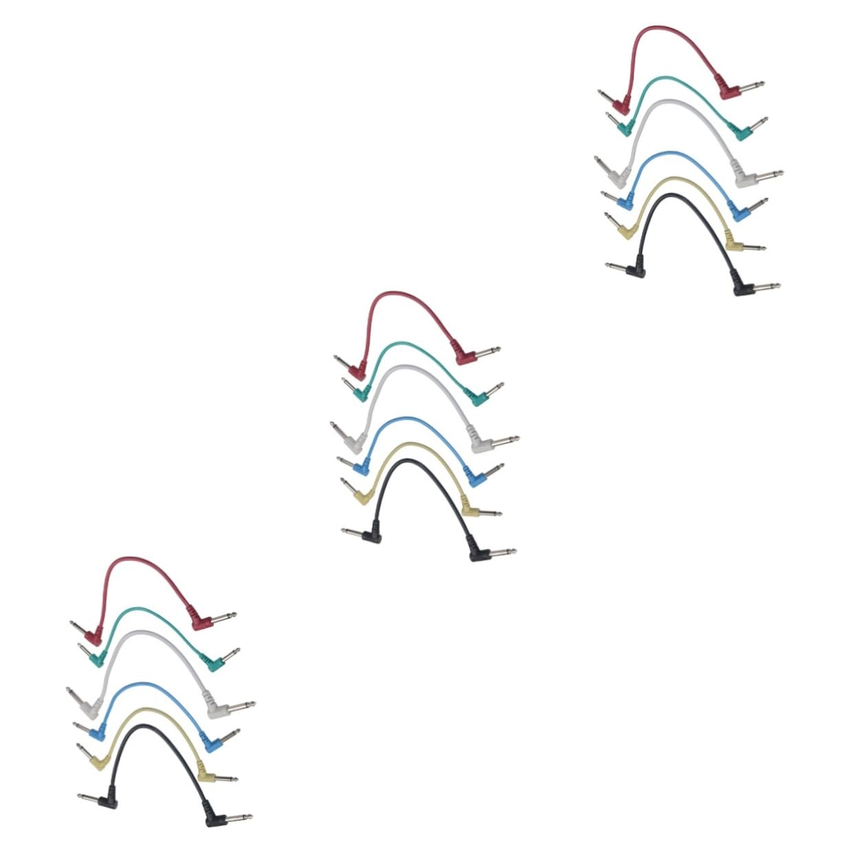 ibasenice 18pièces Câbles De Connexion Pour Effets De Guitare Électrique à Angle Droit Remplaçables Pour Instruments Et Amplificateurs