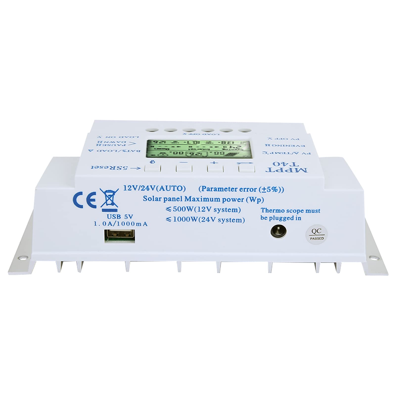 AMONIDA MPPT Regulator ładowania Słonecznego 40A do Wydajnego ładowania 12V 24V w Słonecznych Systemach Oświetlenia Ulicznego