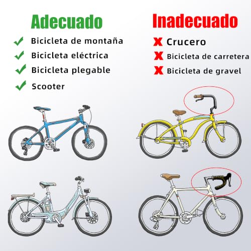 Espejos de bicicleta gran campo de visión con rotación 360° 6