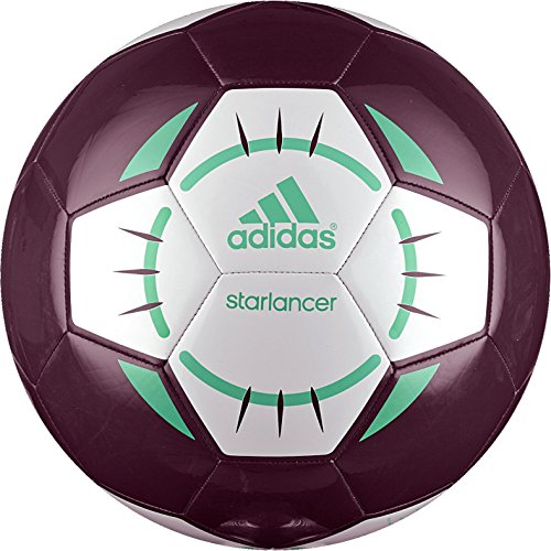 adidas Performance Starlancer IV Soccer Ball, Red/White/Bright Green, Size 5