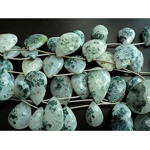 Agate mousse briolettes d'exception pour création de bijoux haute joaillerie